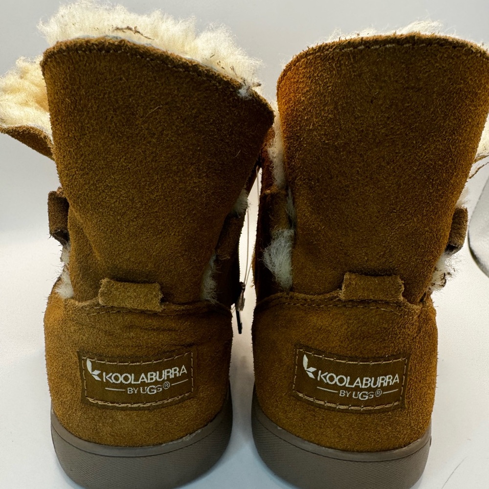 Koolaburra by UGG Kids Chestnut Suede Shearling-Lined Boots